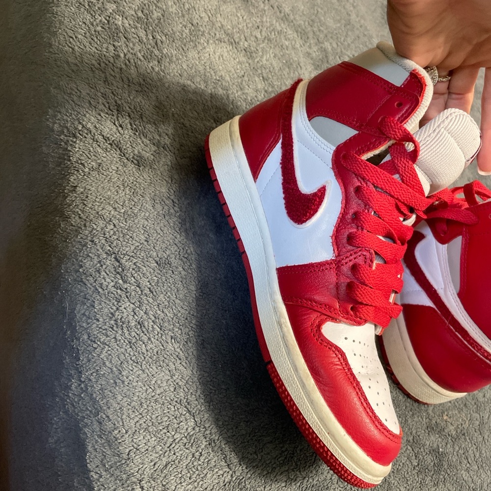 Nike Red and White Athletic Shoes